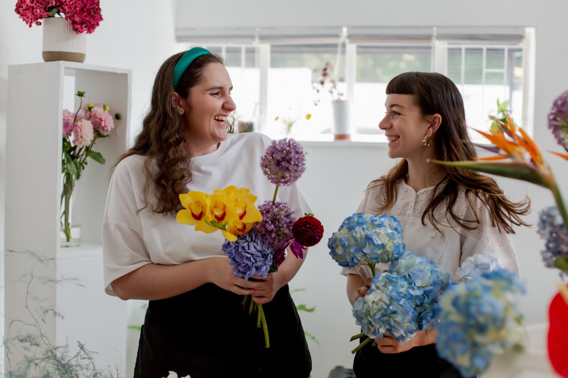 Florists Arranging a Bouquet